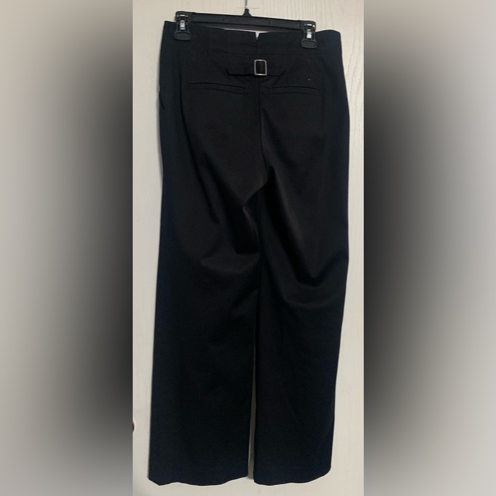Anthropologie The Essential Black Wide-Leg Trouser Pants - Picture 4 of 6